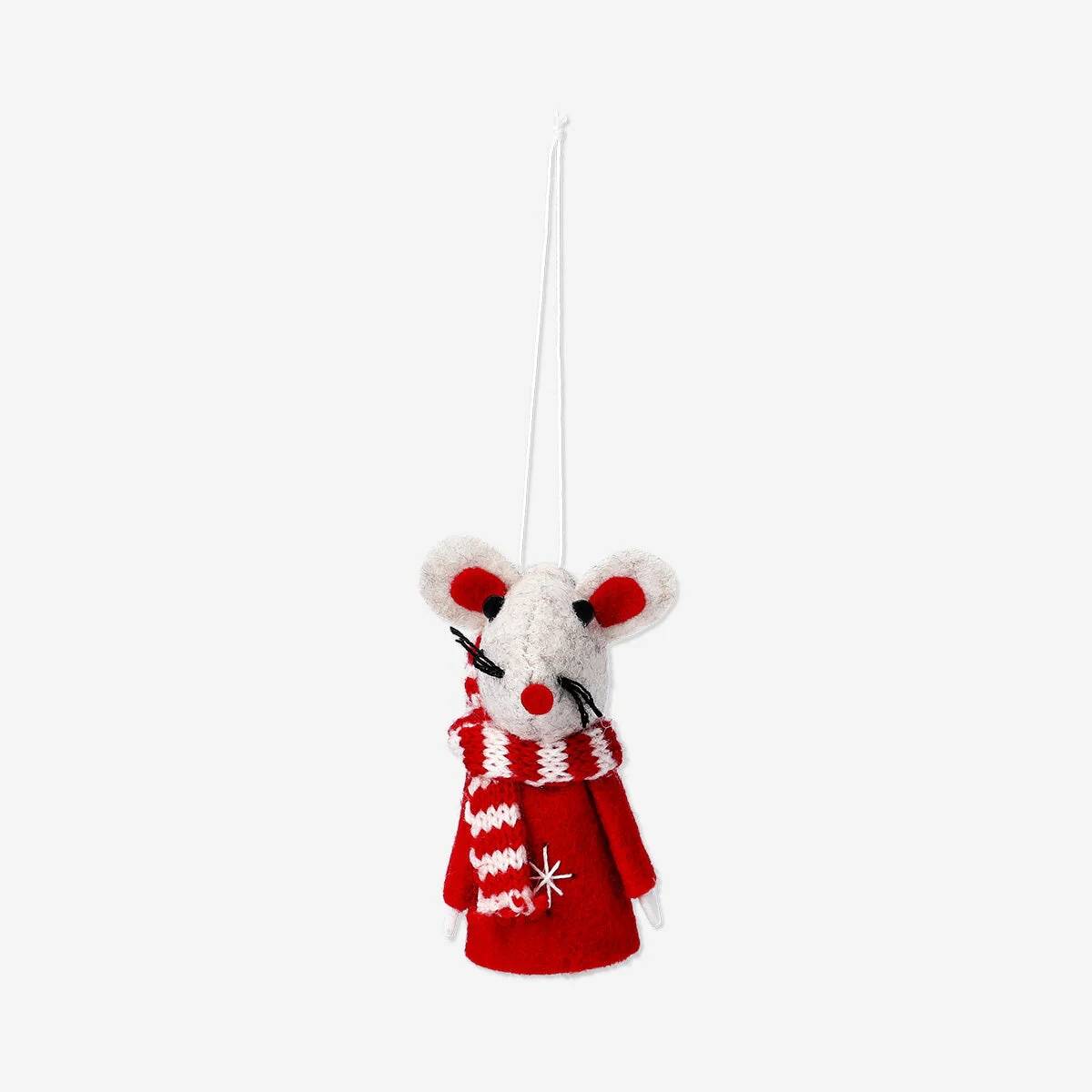 Mouse W Scarf Red Small