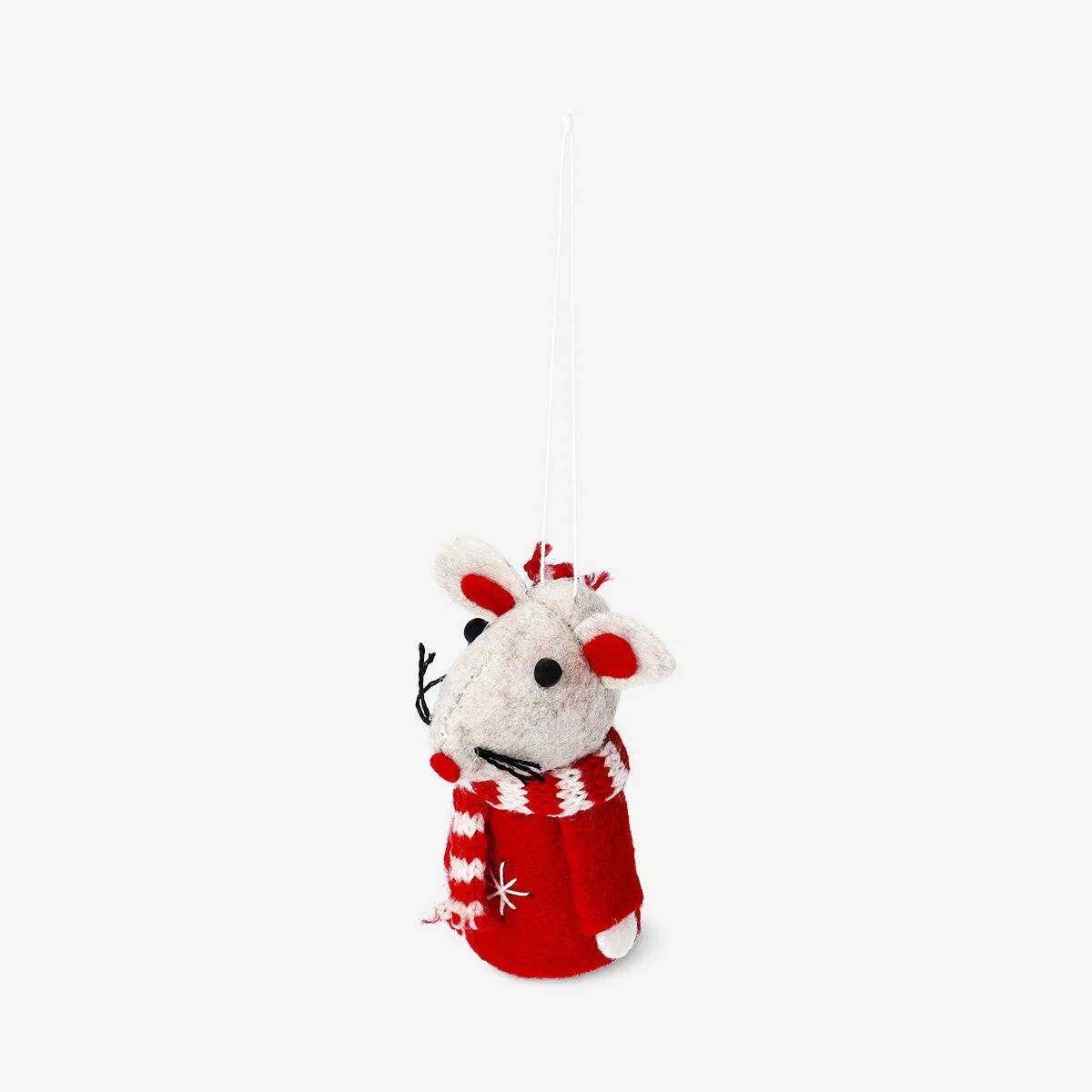 Mouse W Scarf Red Small