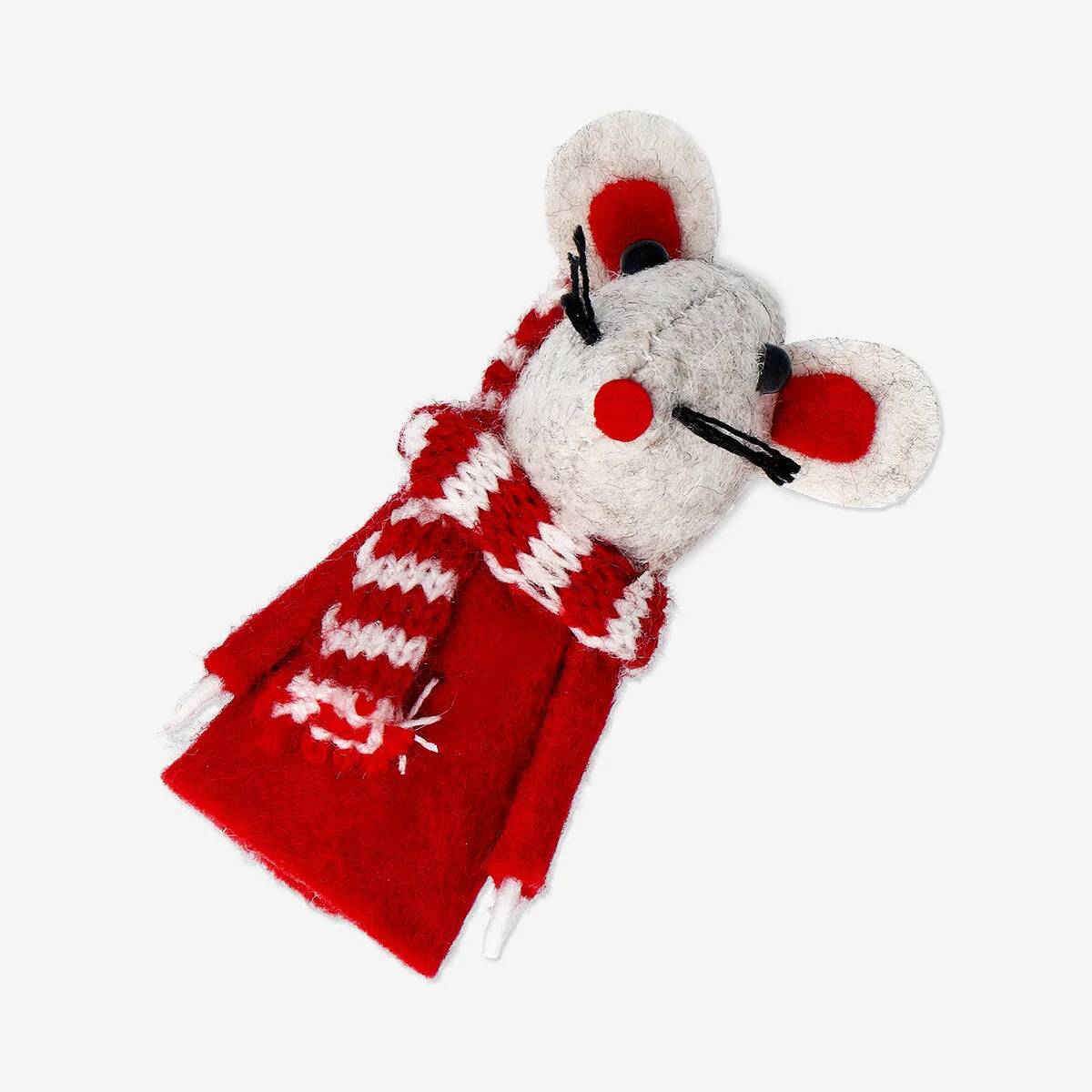 Mouse W Scarf Red Small