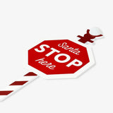 Sign Outdoor Santa Stop Here