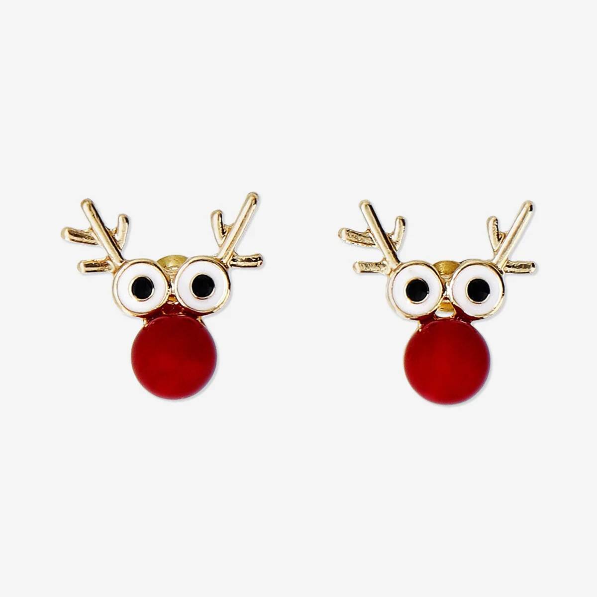 Earrings Deer Red Nose