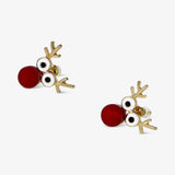 Earrings Deer Red Nose