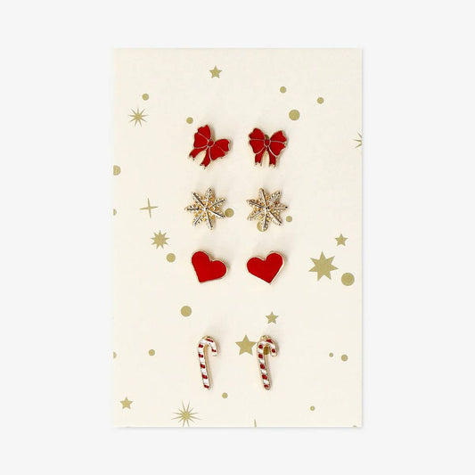 Earrings 4Pcs Set Giftbox