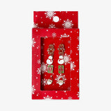 Earrings 4 Pcs Set Gifbox Santa