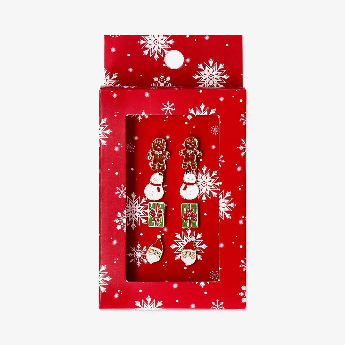 Earrings 4 Pcs Set Gifbox Santa