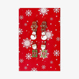 Earrings 4 Pcs Set Gifbox Santa