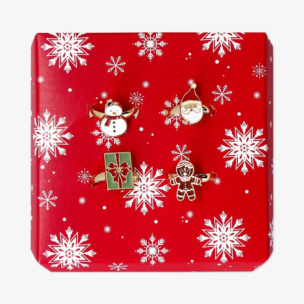 Fingerrings 4 Pcs Giftbox Santa