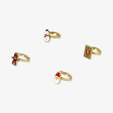 Fingerrings 4 Pcs Giftbox Santa