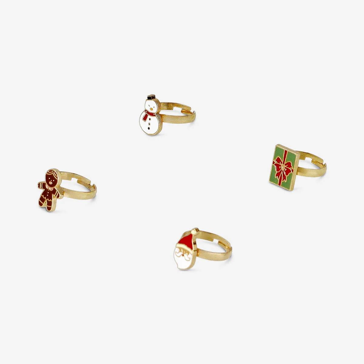 Fingerrings 4 Pcs Giftbox Santa