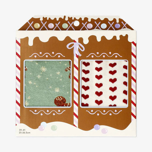 Socks 2Pcs Giftbox Gingerbread 39/41