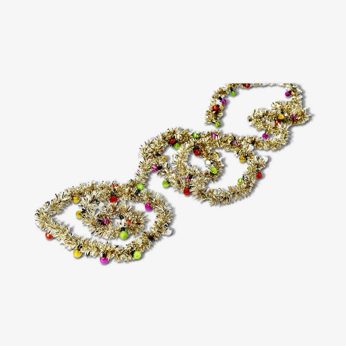 Ribbon Gold Tinsel And Baubles 2M