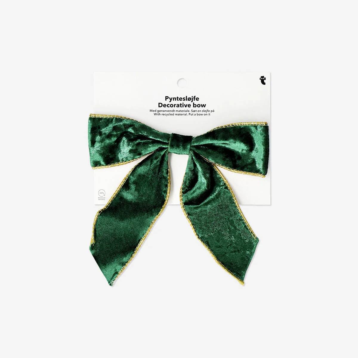 Bow Velvet Green Big 1 Pcs