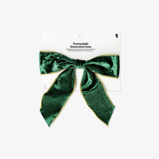 Bow Velvet Green Big 1 Pcs