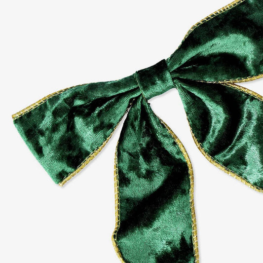 Bow Velvet Green Big 1 Pcs