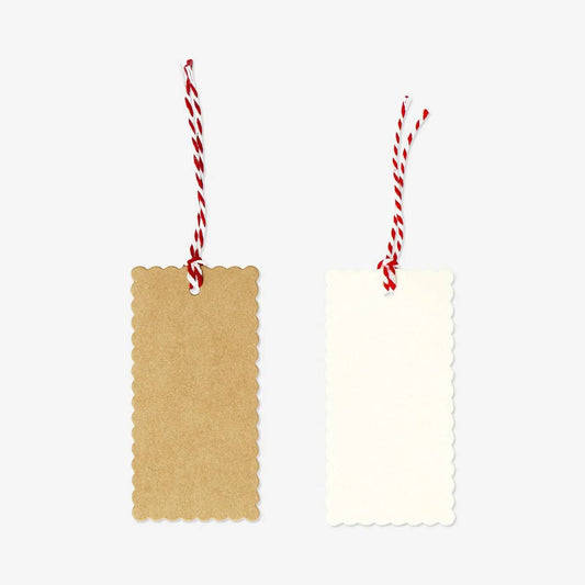 Gift Tags Shaped Edge 8 Pcs