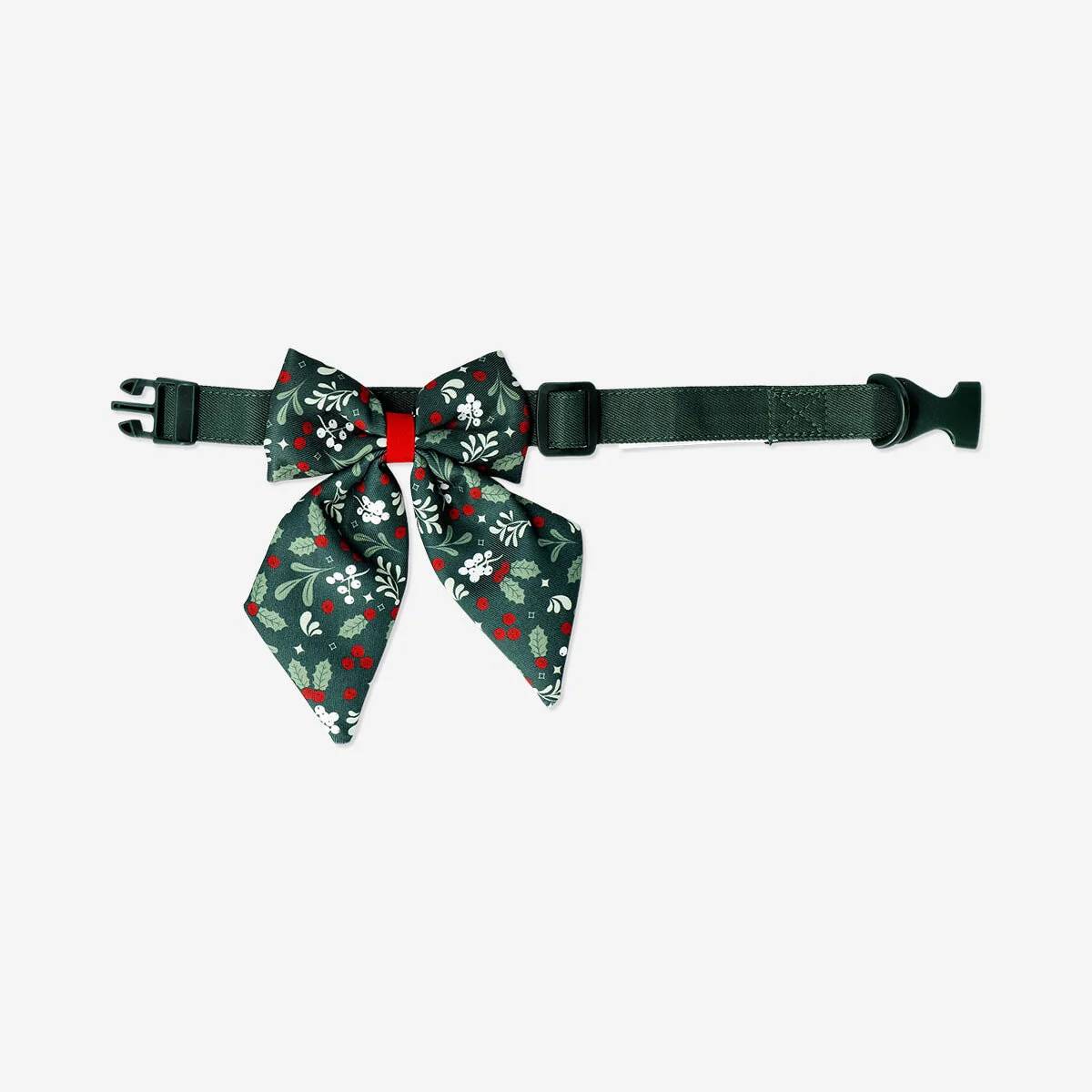 Dog Bow Tie Holly Print