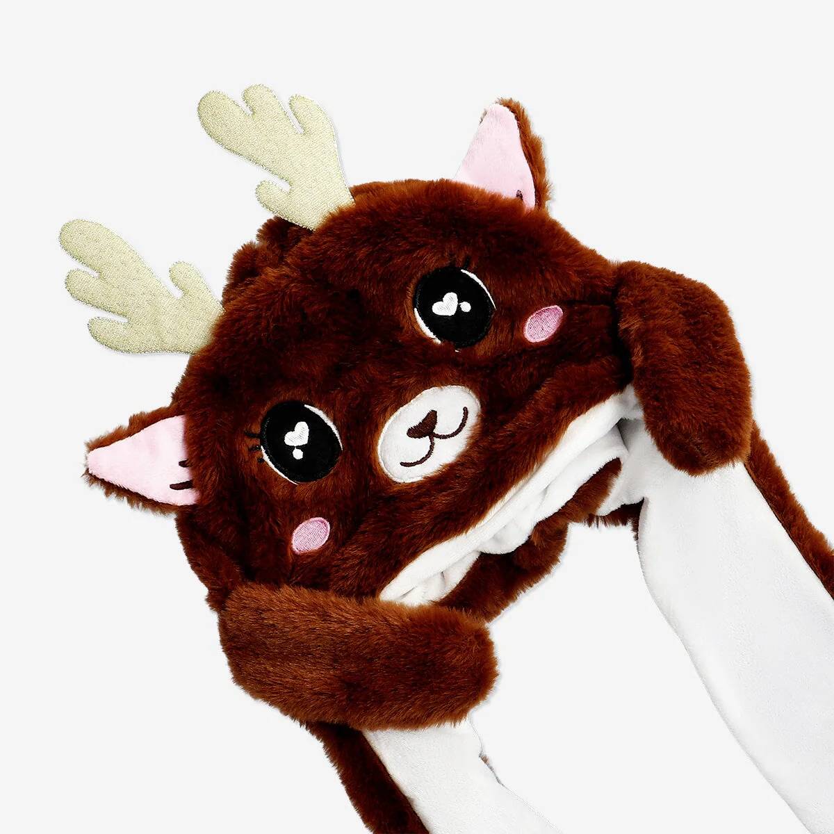 Hat As Reindeer With Moving Hands