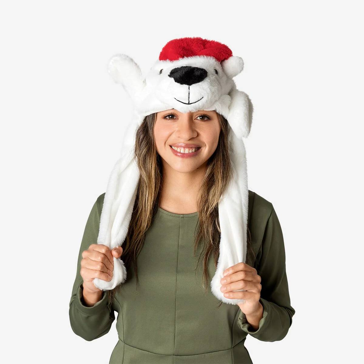Hat As Polar Bear With Moving Ears