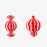 Hanging Deco Paper Candy Stripe Large 2P