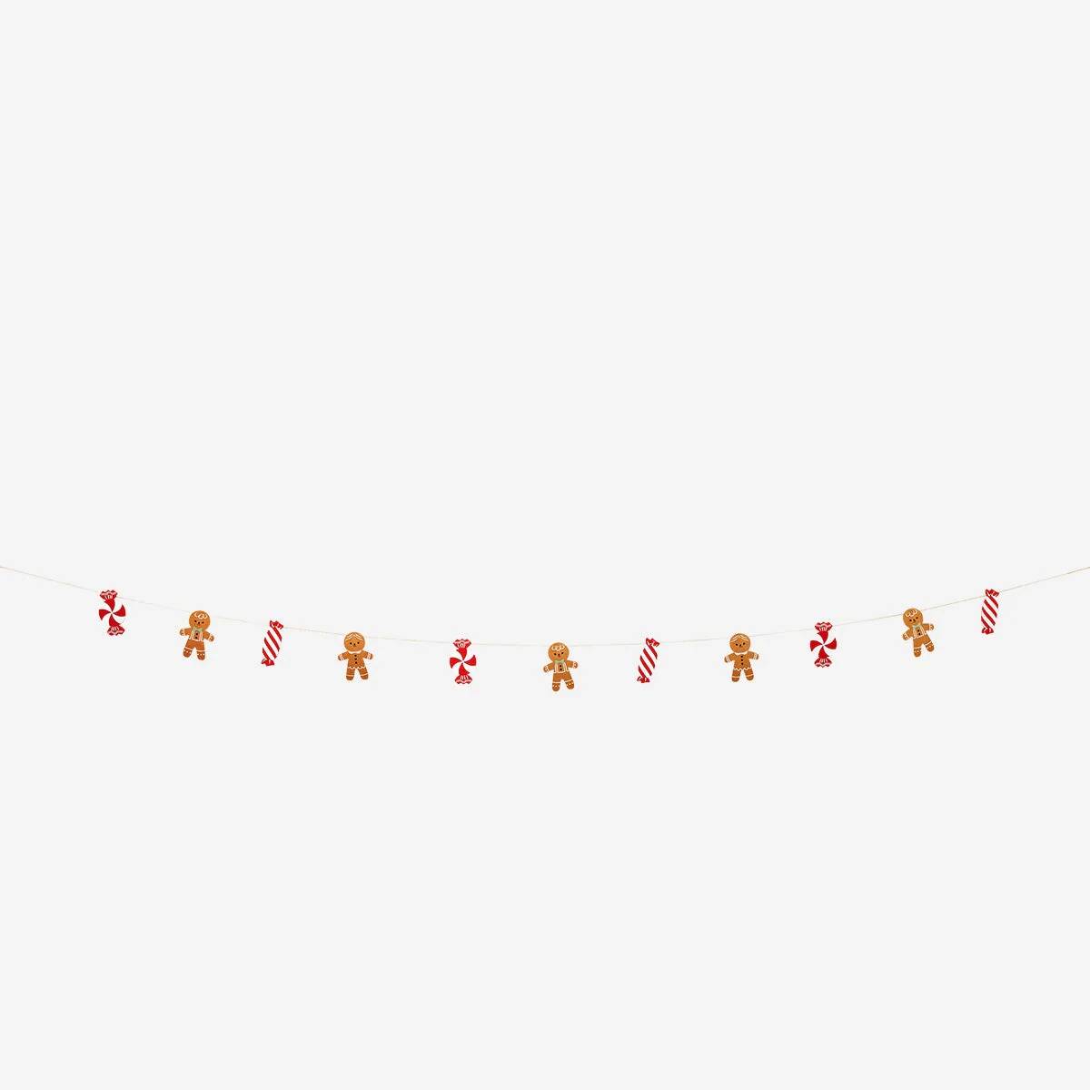 Garland Felt Gingerbread And Candy 3M