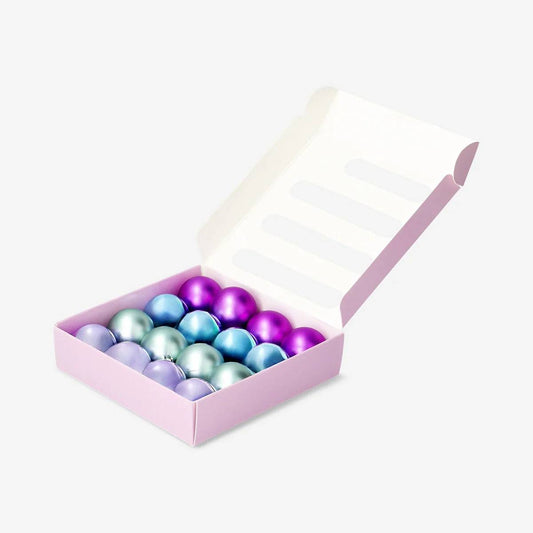 Baubles 4 Colours Plstic Small 16Pcs(In)