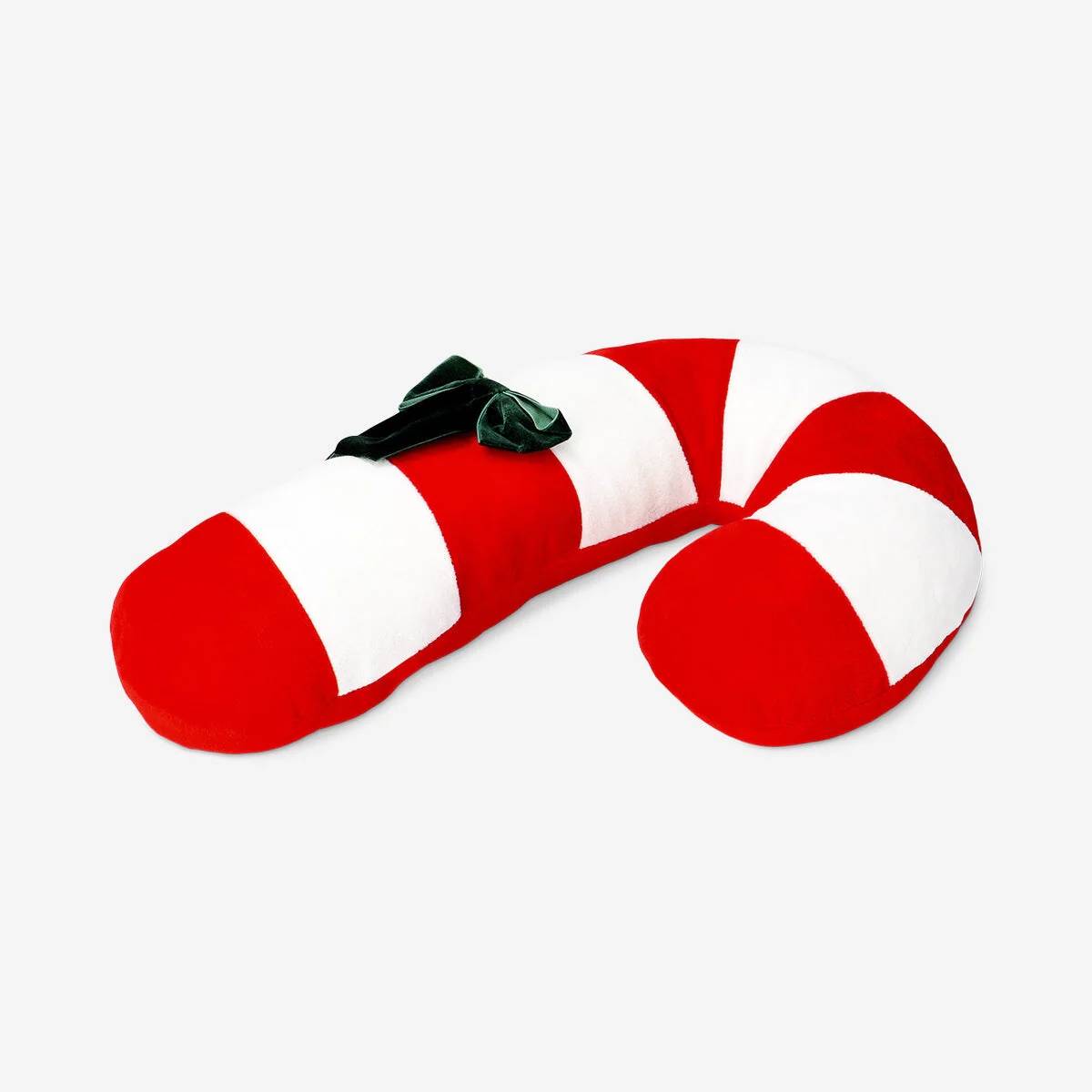 Cushion As Candy Cane W Green Bow