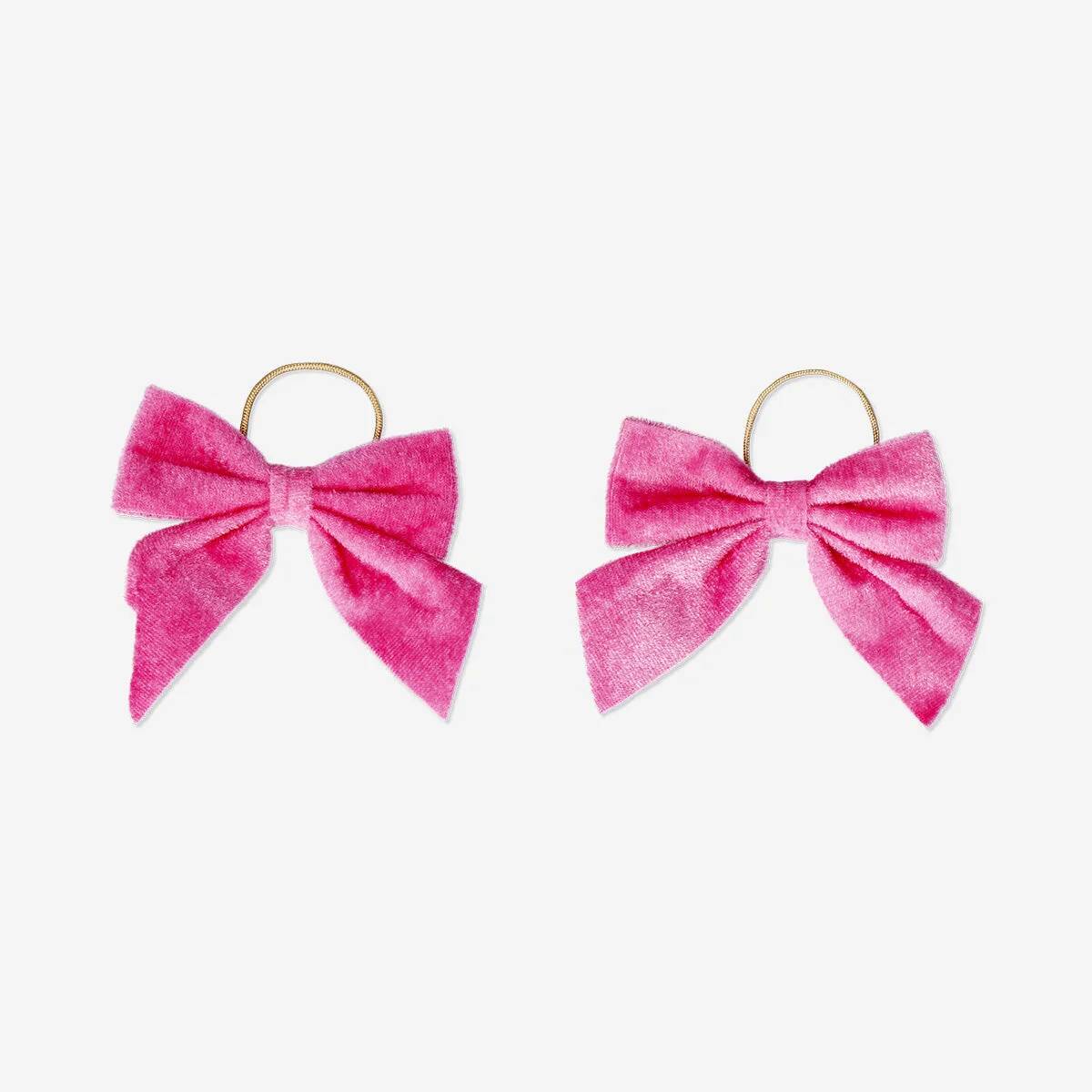 Ornaments Bow Velvet Pink 6Pcs