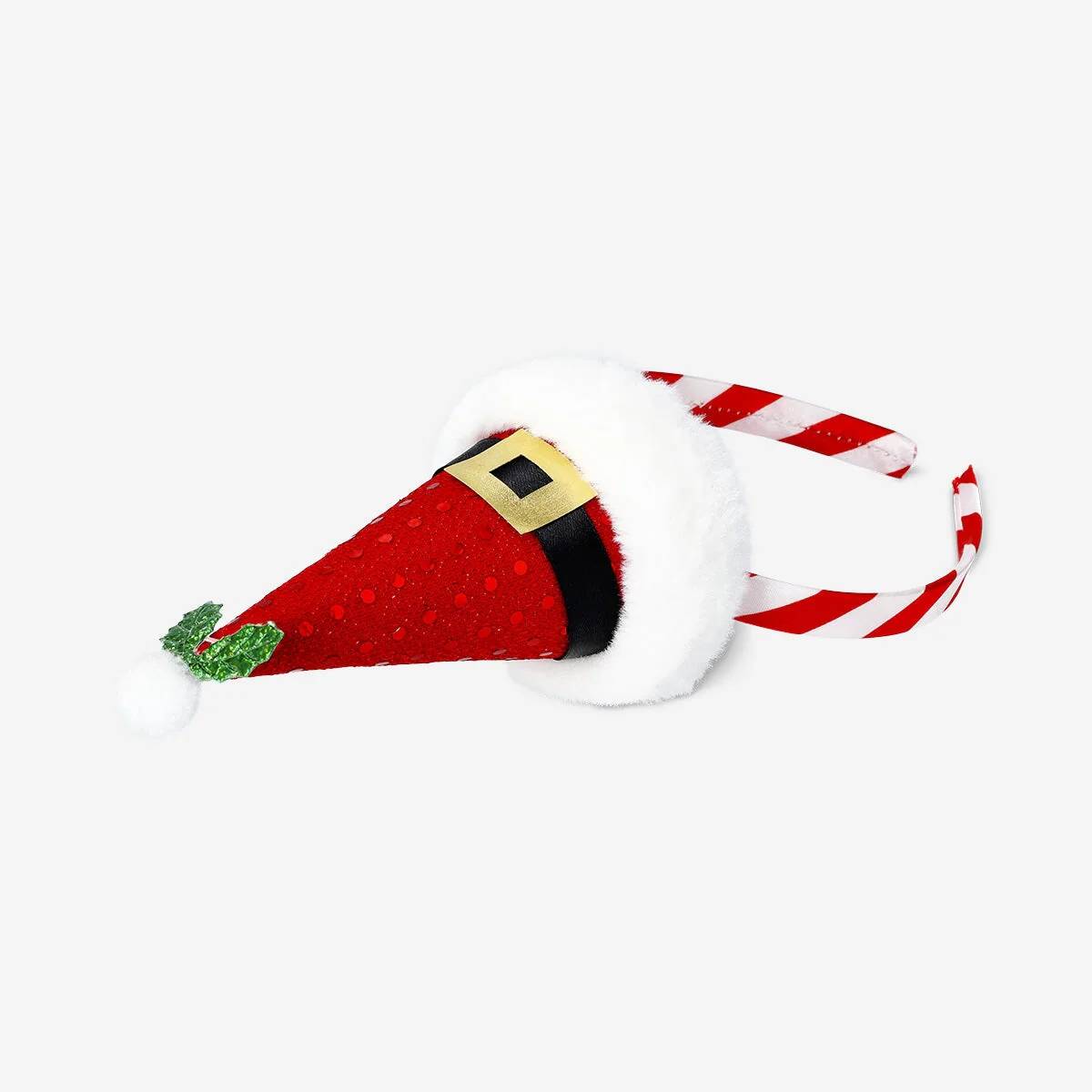 Headband W Small Santa Hat