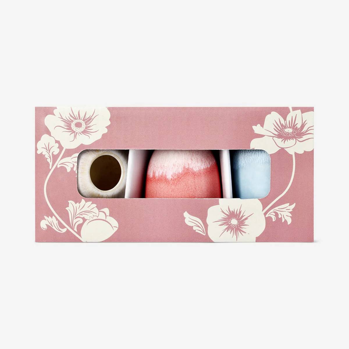 Vases Ceramic Set Of 3 Pcs Reactive Glaz