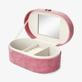 Jewelry Box With Bow Corduroy 22X7X9Cm R