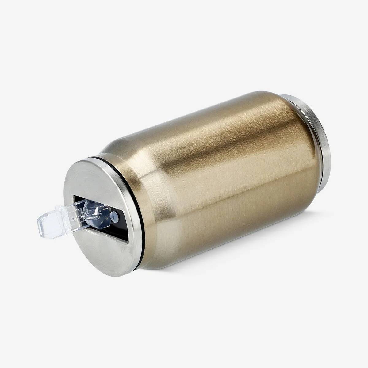 Cup Ss Shaped As Can With Lid And Straw