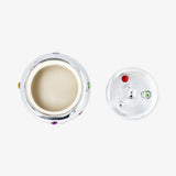 Jar Ceramic Silver W Lid Dia 10Cm With S