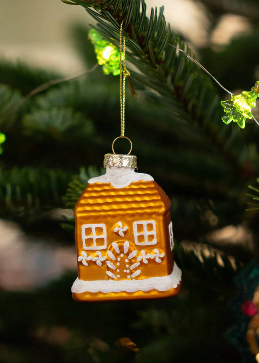 Bauble Glass As Gingerbread House(In)