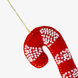 Ornament Candy Cane With Beads (In)