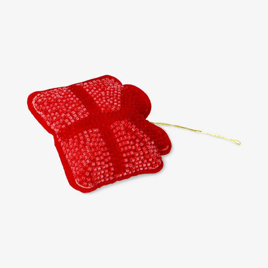 Ornament Present With Beads (In)