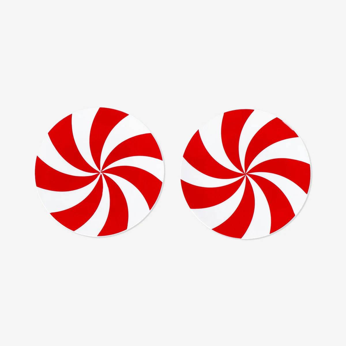 Plate Plastic Small Candy Stripe 2Pcs