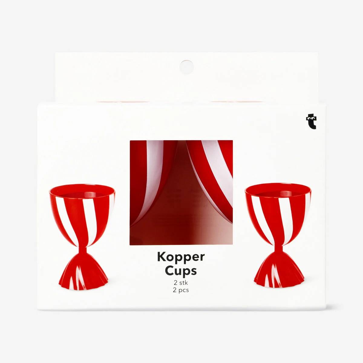 Cup Plastic Small Candy Stripe 2Pcs