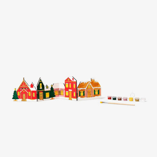 Diy Folding Christmas Houses Wooden