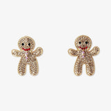Earrings Gingerbread Glitter Studs