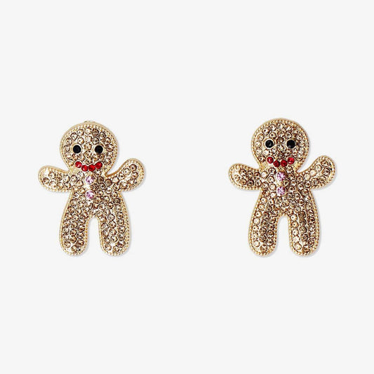 Earrings Gingerbread Glitter Studs