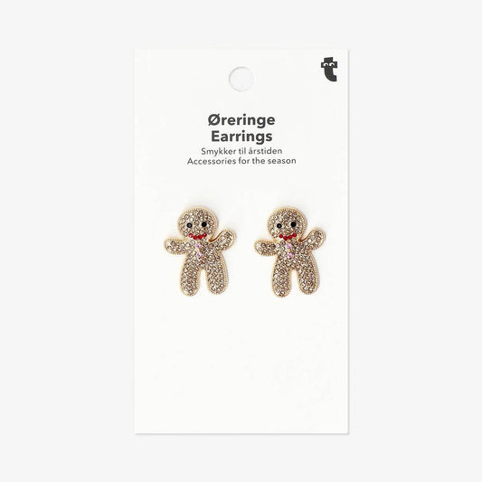 Earrings Gingerbread Glitter Studs