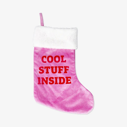 Christmas Stockng Pink W Text (In)