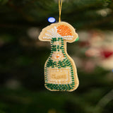 Ornament Champaign With Beads (In)