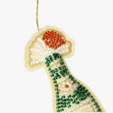 Ornament Champaign With Beads (In)