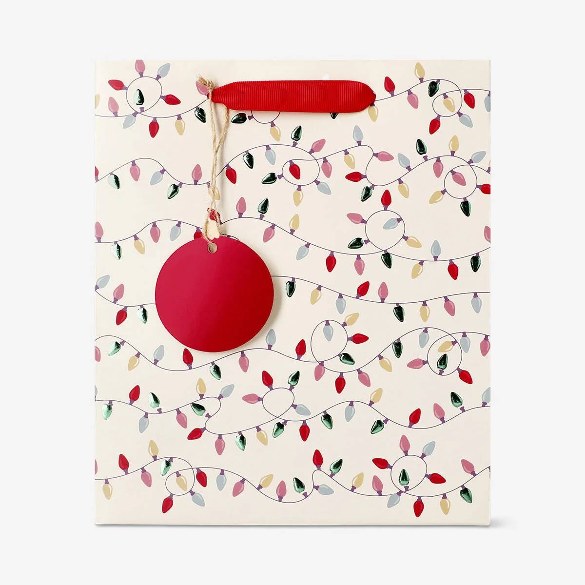 Gift Bag With Embossed String Lights 19