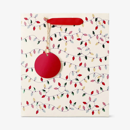 Gift Bag With Embossed String Lights 19
