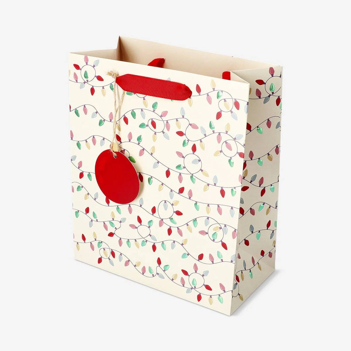 Gift Bag With Embossed String Lights 19