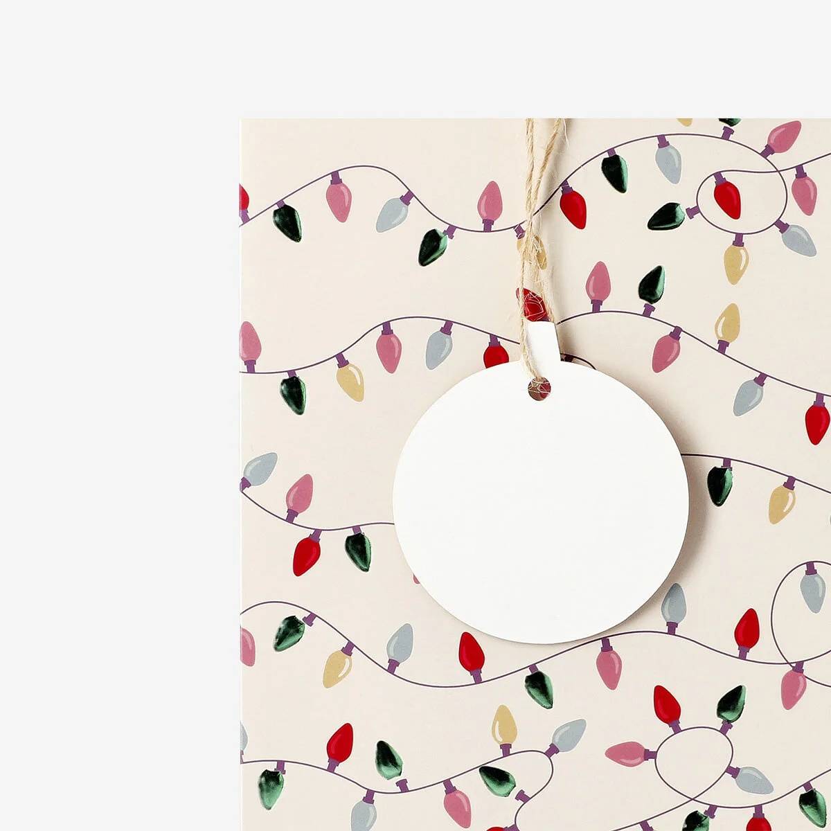 Gift Bag With Embossed String Lights 19