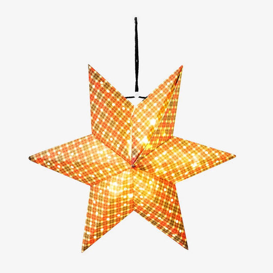 Star Hanging Dia 30Cm Paper Printed Deco