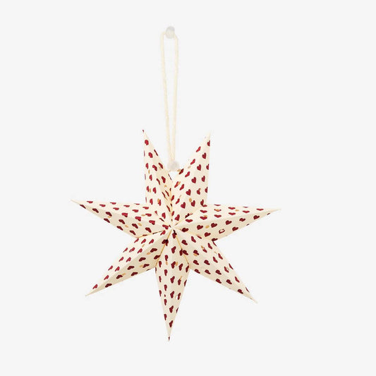 Star Hanging Dia 15Cm Paper Printed Deco